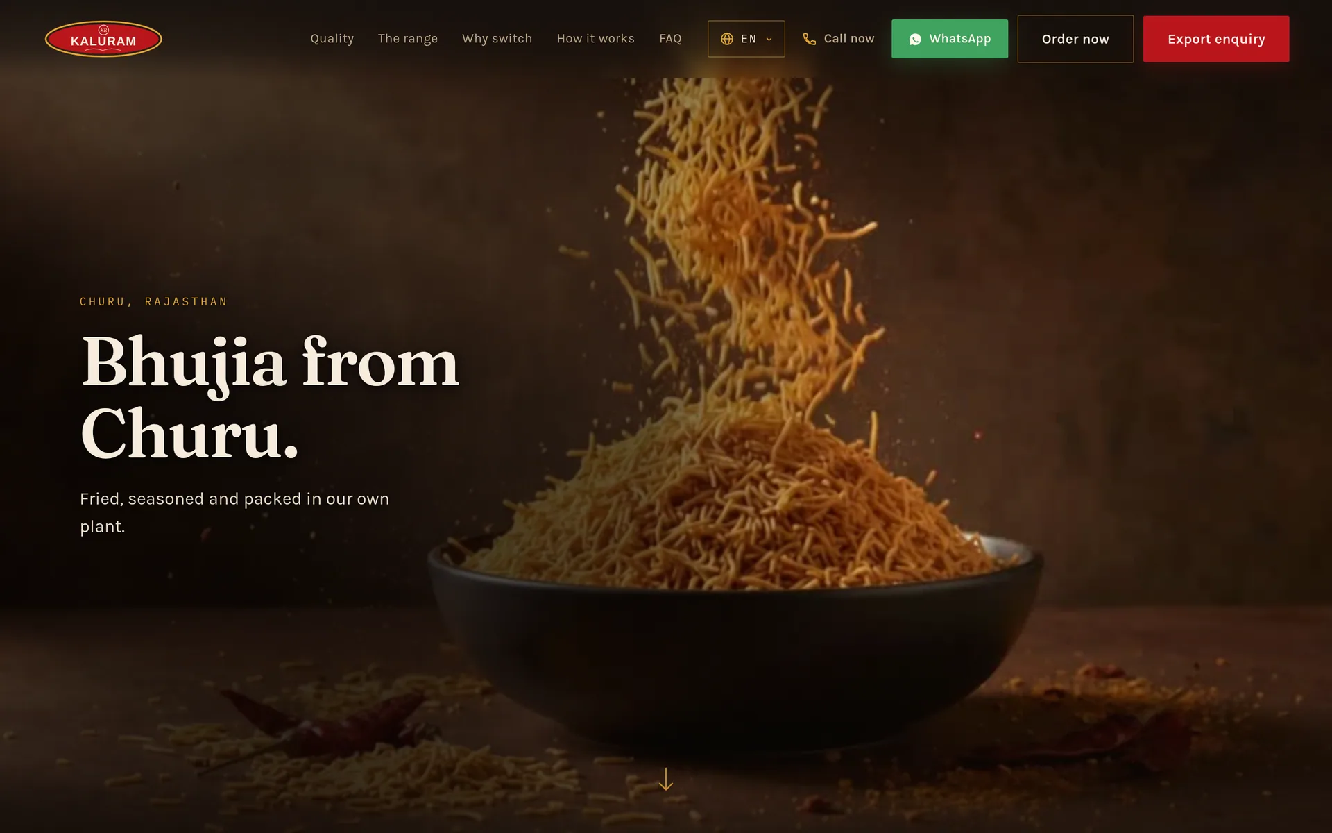 Kaluram Namkeen website
